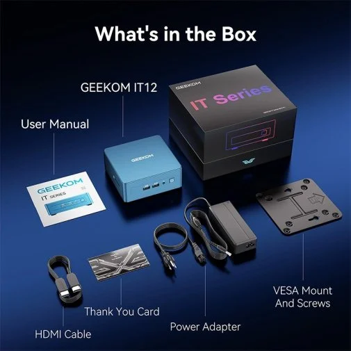 Фото: Персональний комп'ютер GEEKOM IT12 (GMIT12I312300HE-16512-EU) - Intel Core i3 12300HE / 16 ГБ DDR4 / PCI-E SSD 512 ГБ / Intel / Intel UHD Graphics, UMA / 120 Вт № 12 | KTC