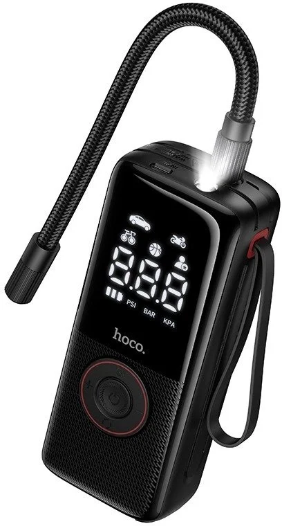 Фото: Компресор Hoco ZP18 Enlighten Portable Smart Air Pump Black (6942007673303) № 7 | KTC