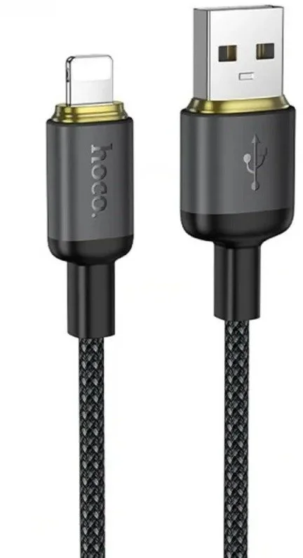 Фото: Кабель Hoco X128 Benefit 12W AM / Lightning 1m Black (6942007681070) № 6 | KTC