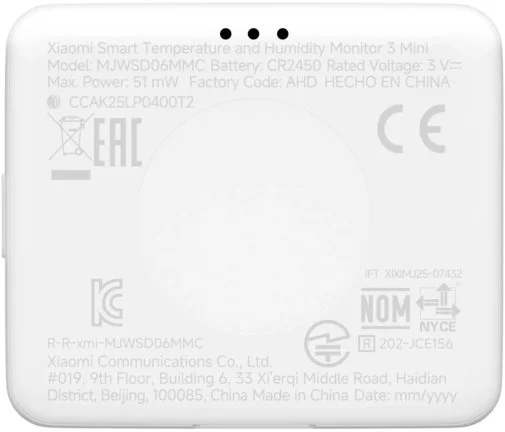 Фото: Термометр-гігрометр Xiaomi 3 Mini White (QBH4312GL) № 13 | KTC