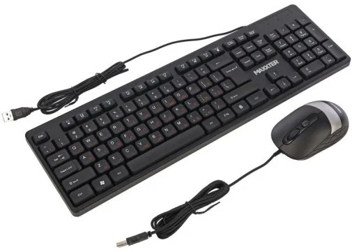 Фото: Комплект клавіатура+миша Maxxter KMS-CM-03-UA Black/Silver № 14 | KTC
