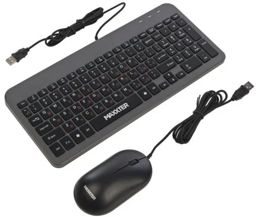 Фото: Комплект клавіатура+миша Maxxter KMS-CM-05-UA USB Black/Grey № 15 | KTC