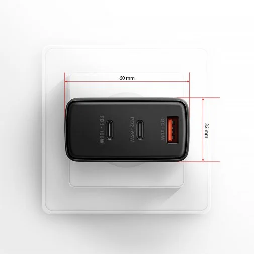 Фото: Зарядний пристрій Axagon ACU-DPQ100 PD QC3.0 GaN 100W Black № 17 | KTC