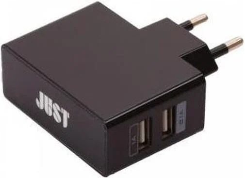 Фото: Мережевий зарядний пристрій Just Thunder Dual 2xUSB 2.1A чорний № 5 | KTC