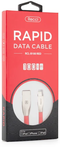 Фото: Кабель USB Recci RCL-B100 Rapid AM / Lightning 1м червоний № 5 | KTC