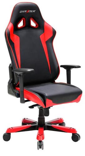 Крісло ігрове DXRACER SENTINEL OH/SJ0/NR чорне з червоними вставками