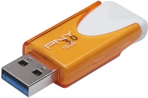 Флешка USB PNY Attache 4 16 ГБ (FD16ATT430-EF) оранжева