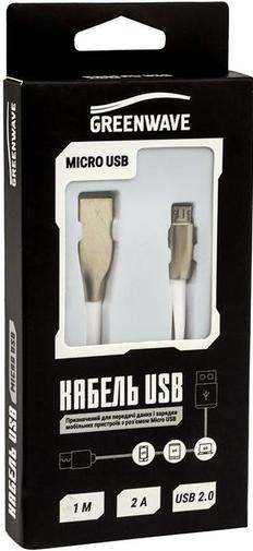 Кабель USB GREENWAVE DC-MU-102ZR AM / Micro USB 1 м білий