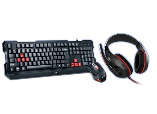 Клавіатура+миша, Genius KMH-200 USB Чорна (Ru) (клавіатура+миш+гарнітура)