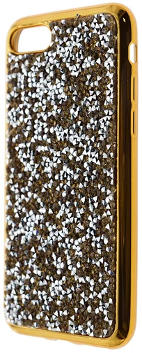 Фото: Чохол Rock for iPhone 7/8/SE - Crystal TPU Case Gold Silver № 5 | KTC