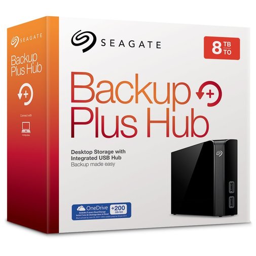 Зовнішній жорсткий диск Seagate Backup Plus Hub External 8TB STEL8000200 Black