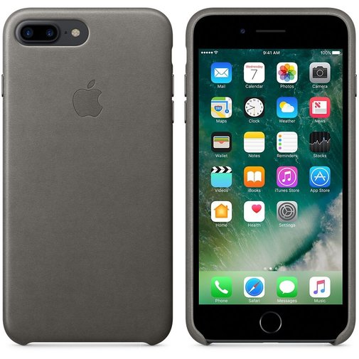 Чохол Apple for iPhone 7 Plus - Leather Case Storm Gray (MMYE2ZM/A)