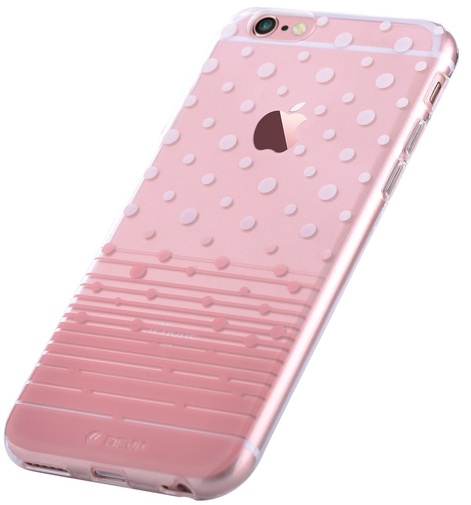 Чохол Devia for iPhone 6/6S - Vango Soft Case Polka Pink UA