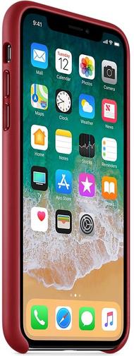 for iPhone X - Leather Case PRODUCT Red