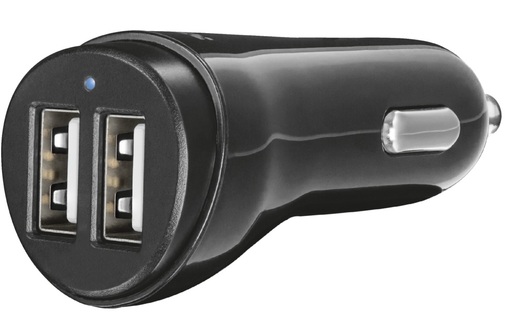 Зарядний пристрій Trust Fast Dual USB Charger 2xUSB Black (21713)