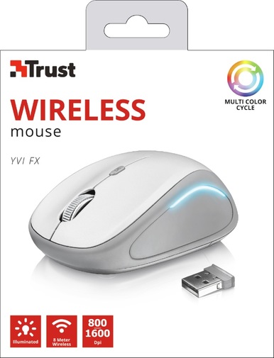 Миша Trust Yvi FX Wireless White (22335)