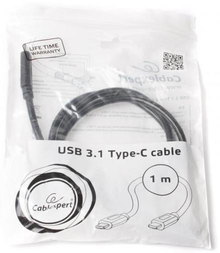 Кабель Cablexpert Premium CM / CM 1m Black (CCP-USB3.1-CMCM-1M)