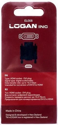 Фото: Перехідник Logan EL008 DVI-D M to HDMI № 5 | KTC