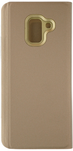 for Samsung A530 / A8 2018 - MIRROR View cover Gold