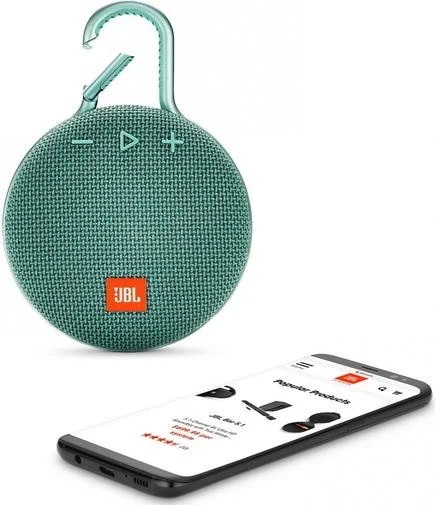 Фото: Портативна колонка JBL Clip 3 Teal (JBLCLIP3TEAL) № 8 | KTC