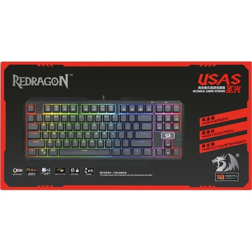 Клавіатура Redragon Usas RGB Black (74674)