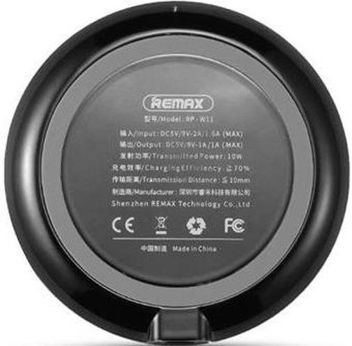 Зарядний пристрій Remax Linon Wireless Charger RP-W11 10W Black (RP-W11-BLACK)