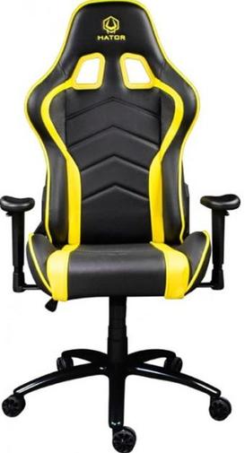 Крісло ігрове Hator Sport Essential, PU шкіра, Al основа, Black/Yellow