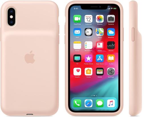 Чохол Apple for iPhone Xs - Smart Battery Case Pink Sand (MVQP2)