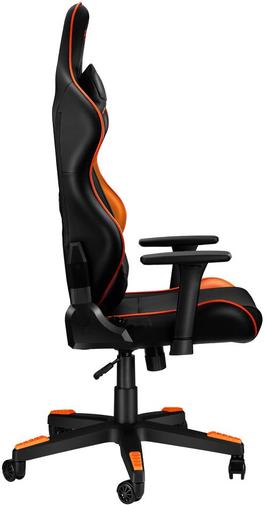 Крісло ігрове Canyon Deimos PU шкіра, Al основа, Black/Orange