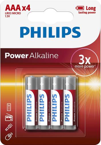 Батарейка Philips Power Alkaline LR03 AAA (BL/4)