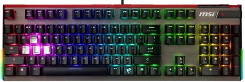 Клавіатура, MSI Vigor GK80 CR USB, Red ( Gaming )