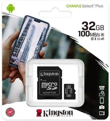 Карта пам'яті Kingston Canvas Select Plus A1 Micro SDHC 32GB SDCS2/32GB