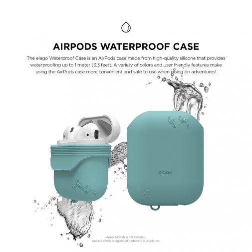 Чохол Elago for Airpods - Waterproof Case Coral Blue