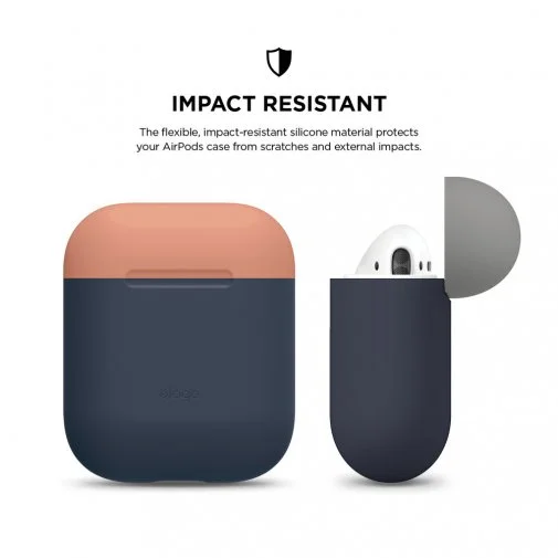 Фото: Чохол Elago for Airpods - Duo Case Jean Indigo/Peach/Medium Grey (EAPDO-JIN-PEMGY) № 9 | KTC