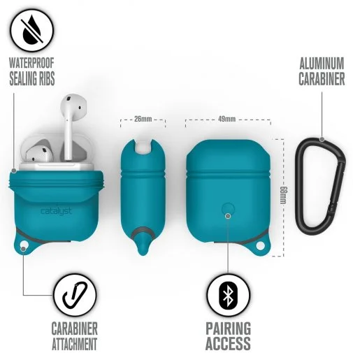Фото: Чохол Catalyst for Airpods - Waterproof Case Glacier Blue (CATAPDTEAL) № 14 | KTC