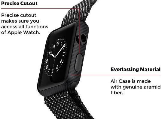 Чохол Pitaka for Apple Watch 44mm - Air Case Black/Grey Twill (kw1002A)