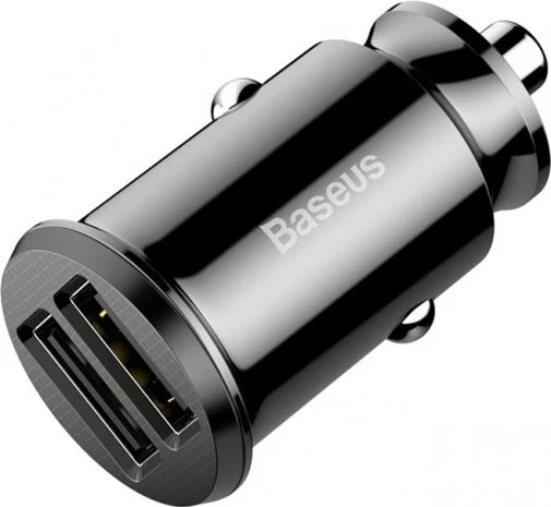 Фото: Автомобільний зарядний пристрій Baseus Grain Car Charger 3.1A Black (CCALL-ML01) № 6 | KTC