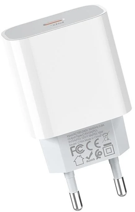 Фото: Зарядний пристрій Hoco C76A 20W White (C76A White) № 5 | KTC