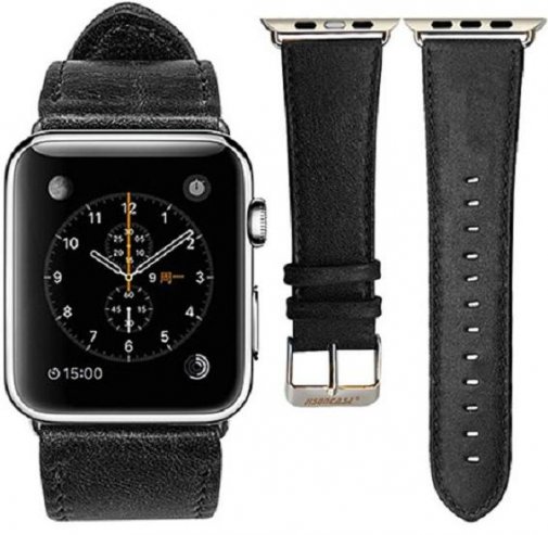 Ремінець JISON for Apple Watch 42/44mm - Leather Loop Band Black