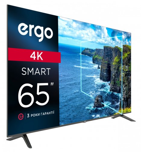 Телевизор LED Ergo 65DUS8000 (Smart TV, Wi-Fi, 3840x2160)
