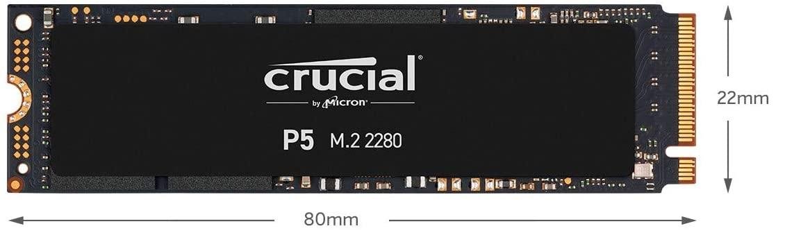 Твердотільний накопичувач Crucial P5 2280 PCIe 3.0 x4 NVMe 2TB (CT2000P5SSD8)