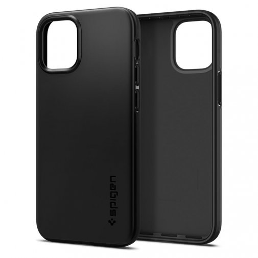 Чохол-накладка Spigen для Apple iPhone 12 Mini - Thin Fit Black