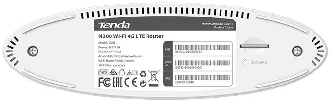 Маршрутизатор Wi-Fi Tenda 4G03