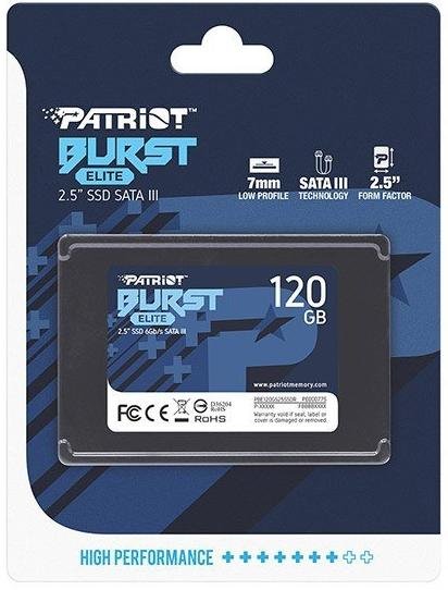 Твердотільний накопичувач Patriot Burst Elite SATA III 120GB (PBE120GS25SSDR)