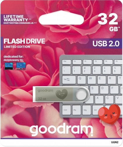 Флешка USB GOODRAM UUN2 32GB Valentine Silver (UUN2-0320S0R11-V)