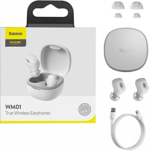 Фото: Навушники Baseus Encok WM01 TWS White (NGWM01-02) № 15 | KTC