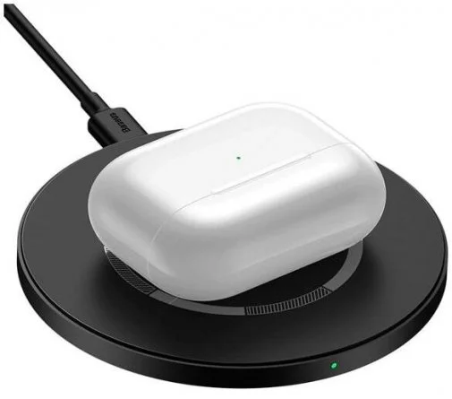Фото: Бездротовий зарядний пристрій Baseus Simple Magnetic 15W Black (WXJK-E01) № 7 | KTC