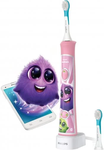 Фото: Електрична зубна щітка Philips Sonicare For Kids Bluetooth Pink (HX6352/42) № 14 | KTC