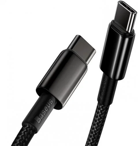 Фото: Кабель Baseus Tungsten Gold 100W CM / CM 1m Black (CATWJ-01) № 7 | KTC