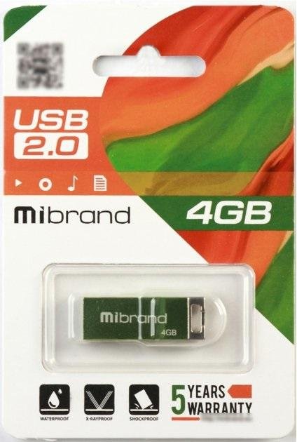 Флешка USB Mibrand Chameleon 4GB Light green (MI2.0/CH4U6LG)
